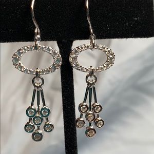 Cubic Zirconia Silver Earrings NEW